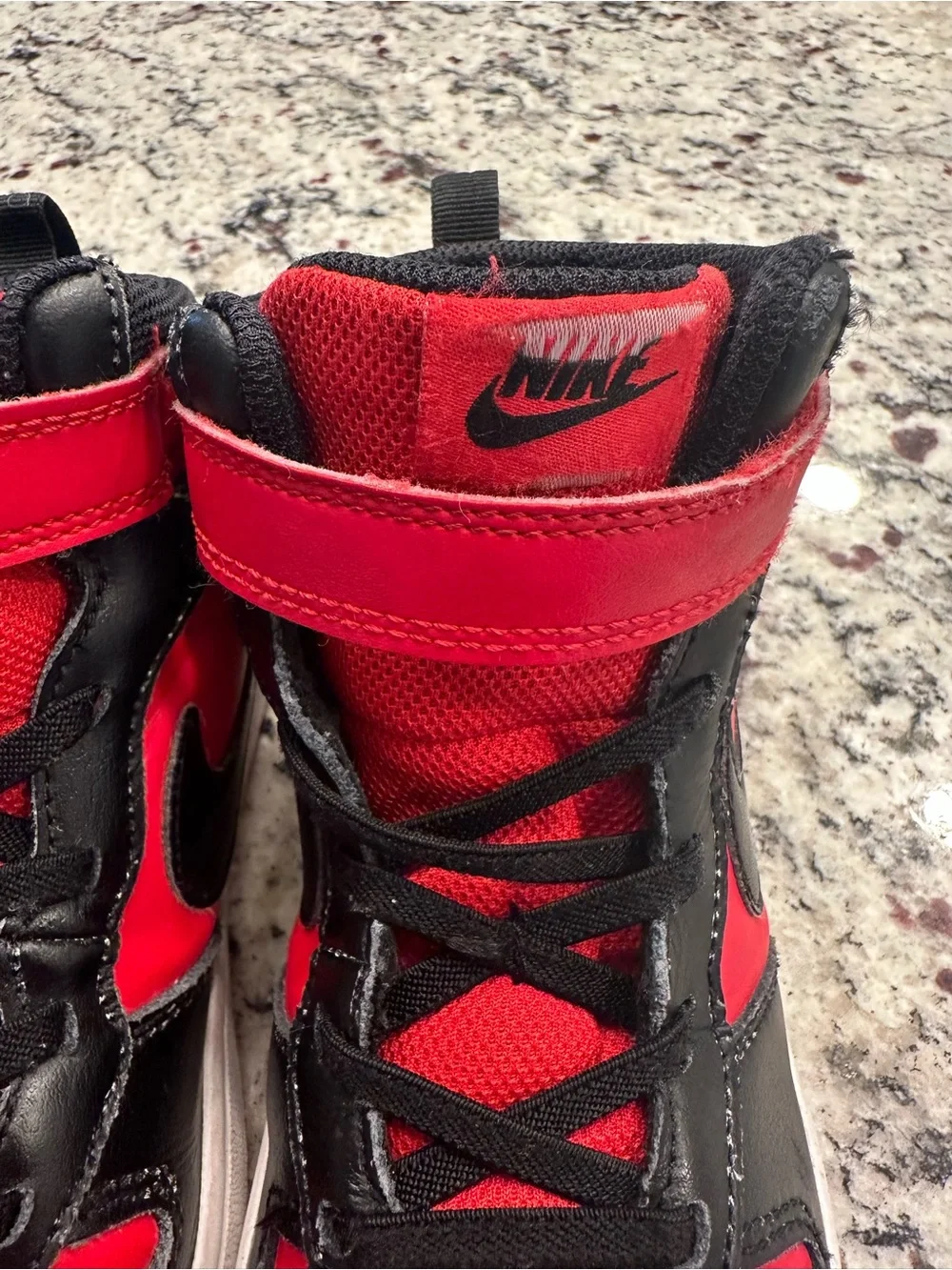 Nike Court Borough Mid 2 Kids Shoes Red Black White Size US 2Y Youth CD7783-602